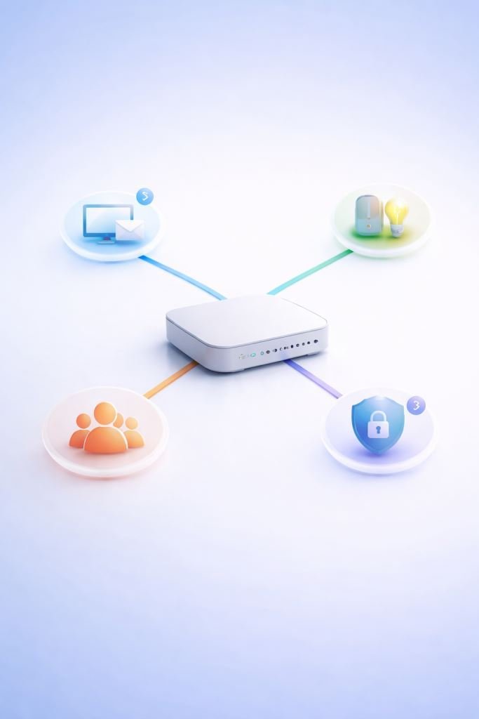 Redes LAN y Wi-Fi para oficinas y pequeñas empresas. Servicio de redes LAN, Wi-Fi e internet con mejor cobertura, estabilidad y orden operativo.