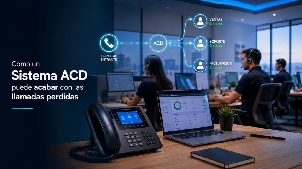 Qué es la Distribución Automática de Llamadas (ACD), cómo funciona y cómo este sistema reduce llamadas perdidas en pymes de República Dominicana.