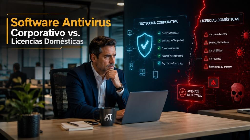 Software antivirus corporativo vs. licencias domésticas: la brecha de protección que deja expuestas a las pymes dominicanas frente a ataques reales.